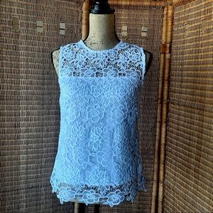 Nanette White Lace Sleeveless Lace Top